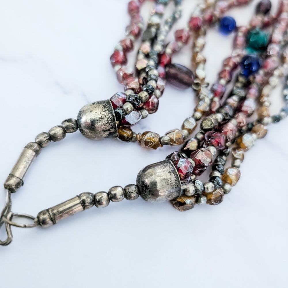 Vintage Necklace Multi Strand Statement Necklace - Picture 7 of 8